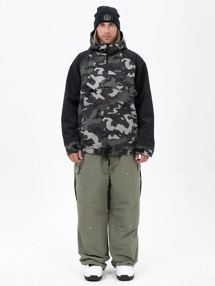 Men's Freestyle Mountain Camo Snow Suit – Bomber Jacket & Baggy Pants Set - Image 15