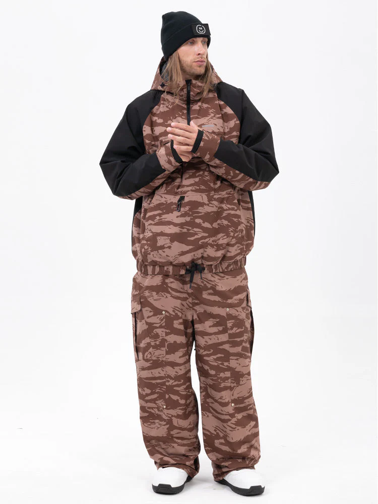 Men's Freestyle Mountain Camo Snow Suit – Bomber Jacket & Baggy Pants Set - Image 22