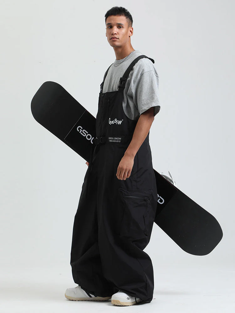Men's Gsou Snow Alpine Freestyle Extra-Baggy Snow Bibs Pants - Image 10