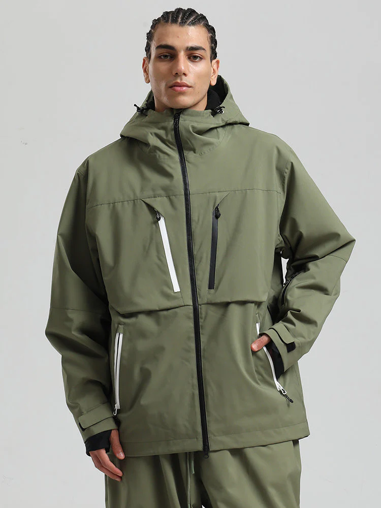 Men's Gsou Snow Durable Mountain Pro Winter Function Cargo Snow Jacket