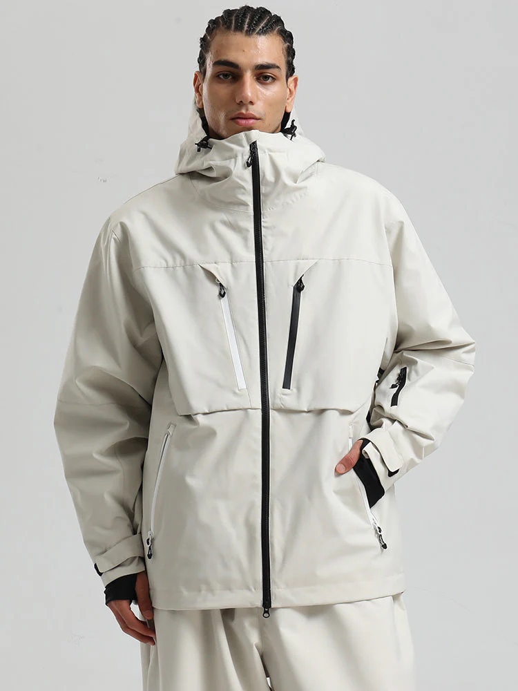 Men's Gsou Snow Durable Mountain Pro Winter Function Cargo Snow Jacket - Image 4