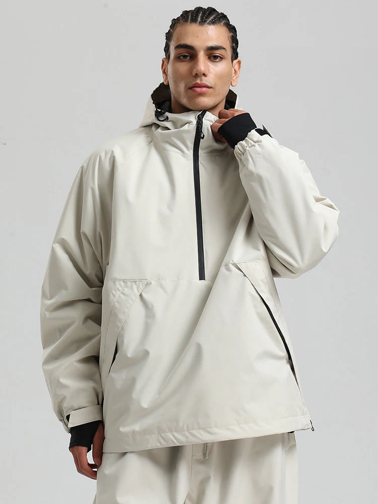 Men's Gsou Snow Durable Urban Vibe Pullover Anorak Snowboard Jacket - Image 13