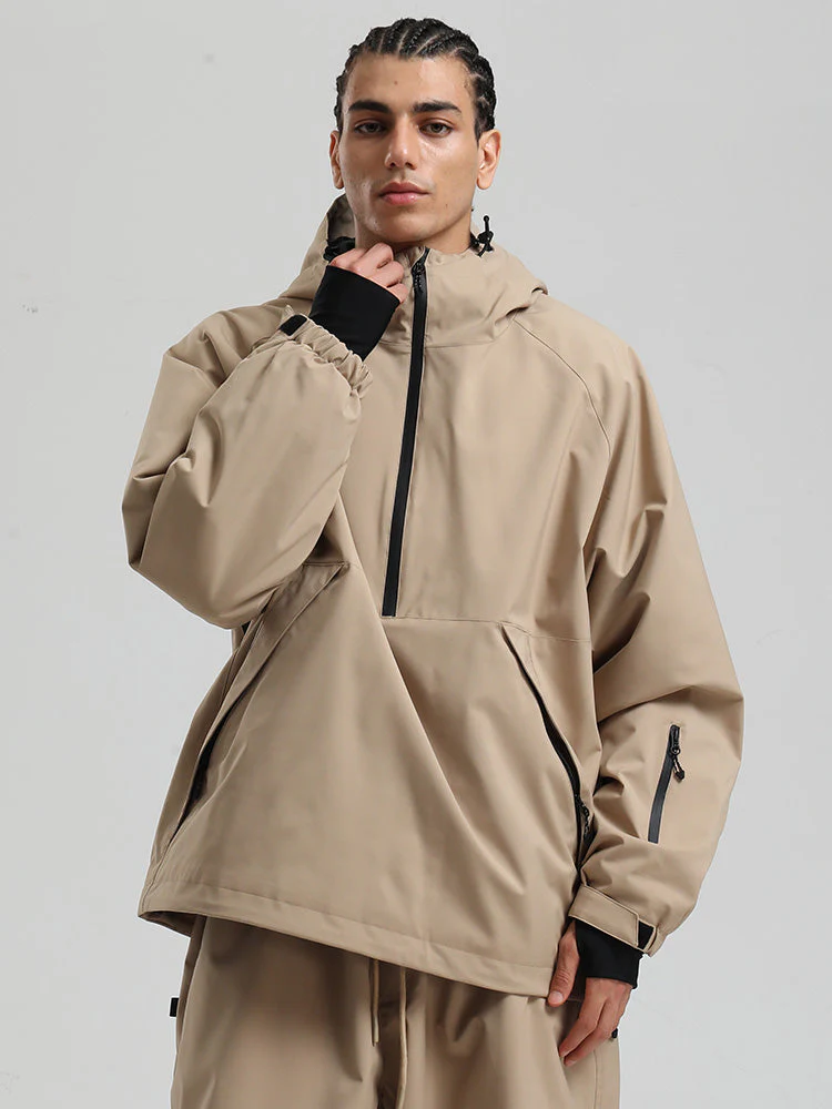 Men's Gsou Snow Durable Urban Vibe Pullover Anorak Snowboard Jacket - Image 7