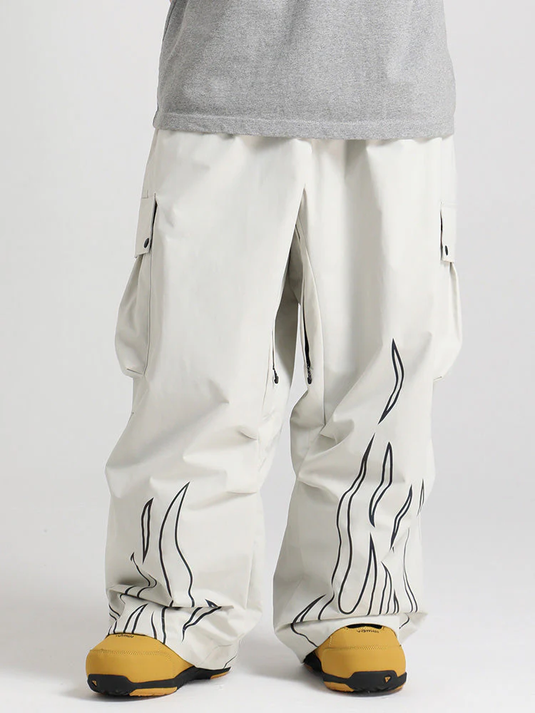 Men's Gsou Snow Furious Spark Reflective Fire Cargo Snow Pants - Image 10