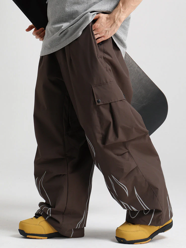 Men's Gsou Snow Furious Spark Reflective Fire Cargo Snow Pants - Image 15