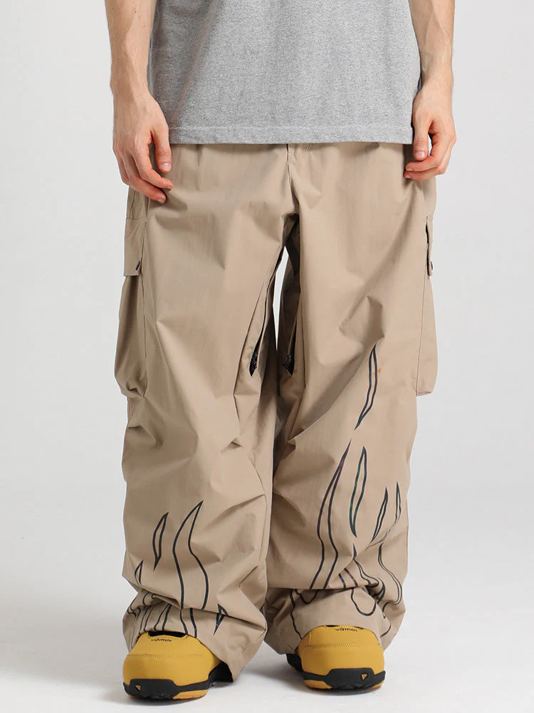 Men's Gsou Snow Furious Spark Reflective Fire Cargo Snow Pants - Image 6