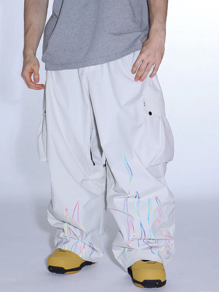 Men's Gsou Snow Furious Spark Reflective Fire Cargo Snow Pants - Image 9