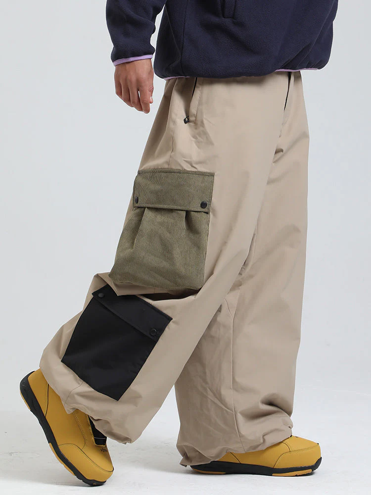 Men's Gsou Snow Powder Chaser Oversized Baggy Snowboard Pants - Image 2