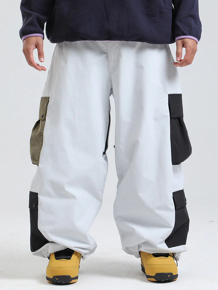 Men's Gsou Snow Powder Chaser Oversized Baggy Snowboard Pants - Image 9