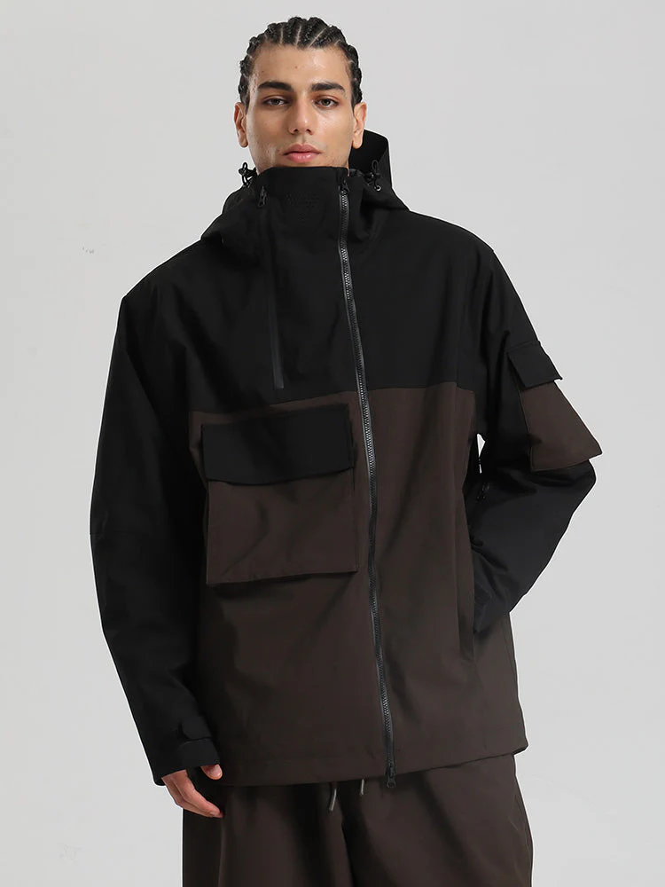 Men's Gsou Snow Terrain Flow FlexZip Hybrid Cargo Snowboard Jacket - Image 7