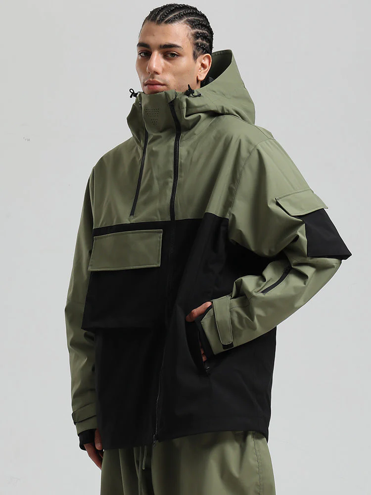 Men's Gsou Snow Terrain Flow FlexZip Hybrid Cargo Snowboard Jacket - Image 9