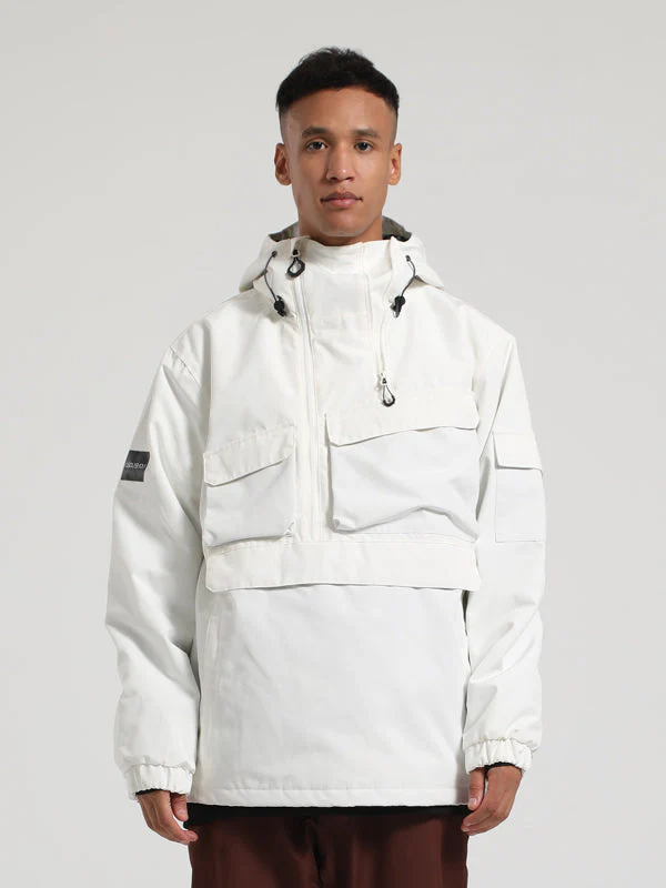 Men's Gsou Snow Winter Action Cargo Anorak Snowboard Jacket - Image 11
