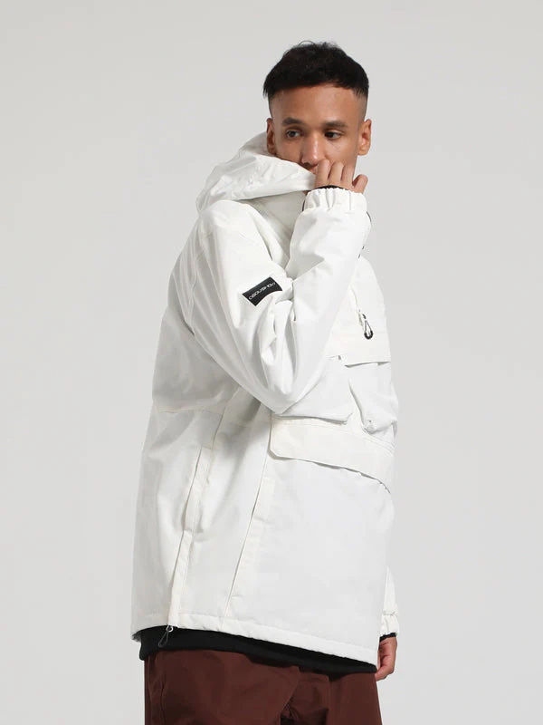 Men's Gsou Snow Winter Action Cargo Anorak Snowboard Jacket - Image 12