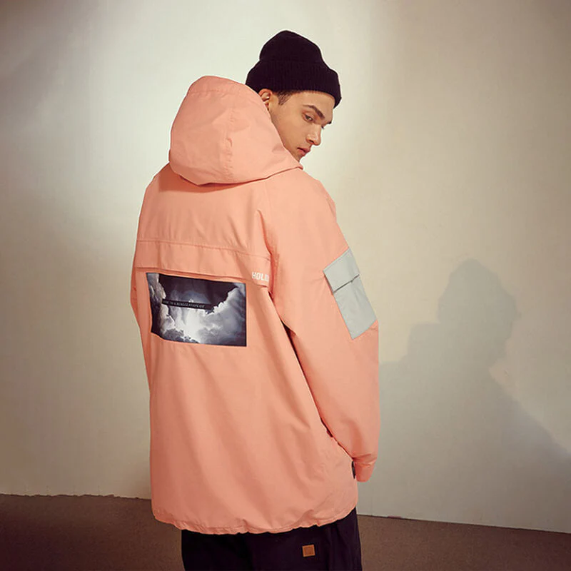 Men's Holiday Forever Young Cargo Anorak Snow Jacket - Image 5
