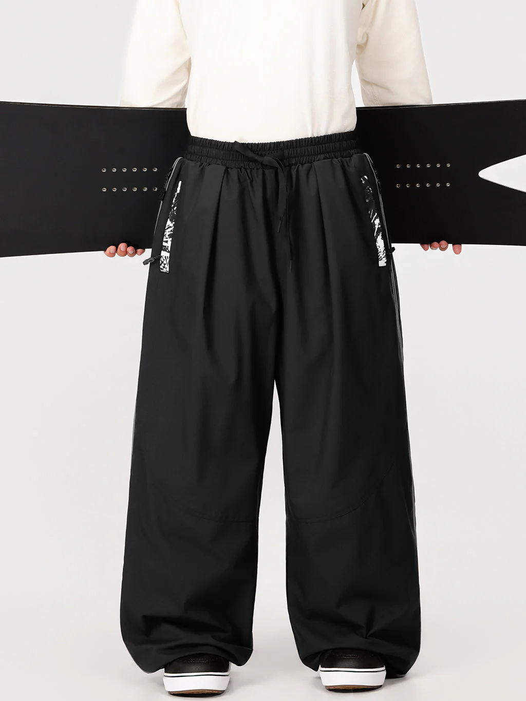 Men's Hyper Flux Side Zip Graffiti Panel Extra Baggy Freestyle Snow Pants - Image 13