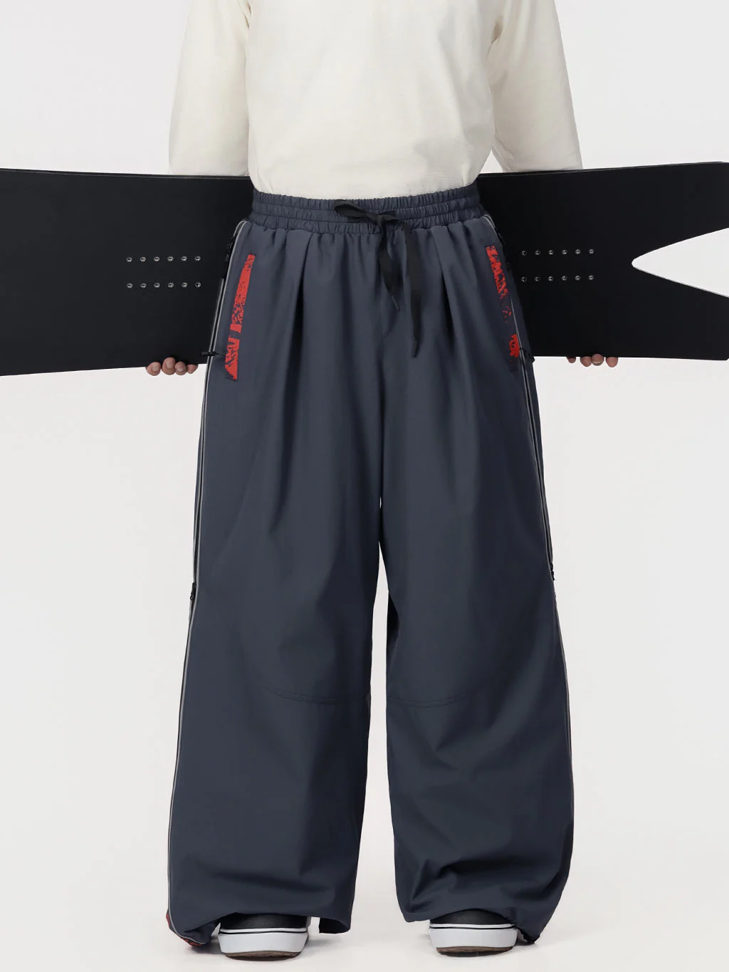 Men's Hyper Flux Side Zip Graffiti Panel Extra Baggy Freestyle Snow Pants - Image 9