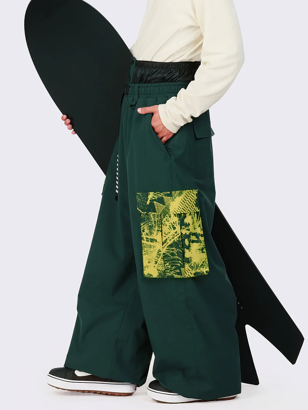 Men's Hyper Flux Urban Graffiti Freestyle Baggy Cargo Snowboard Pants - Park Rider - Image 9
