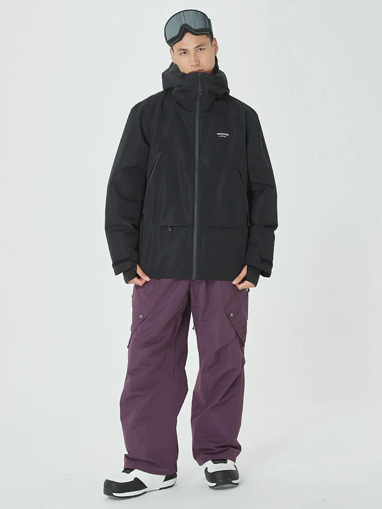 Men's Mountain Breaker Anorak Jacket with Swag Cargo Snowboard Pants - Image 3