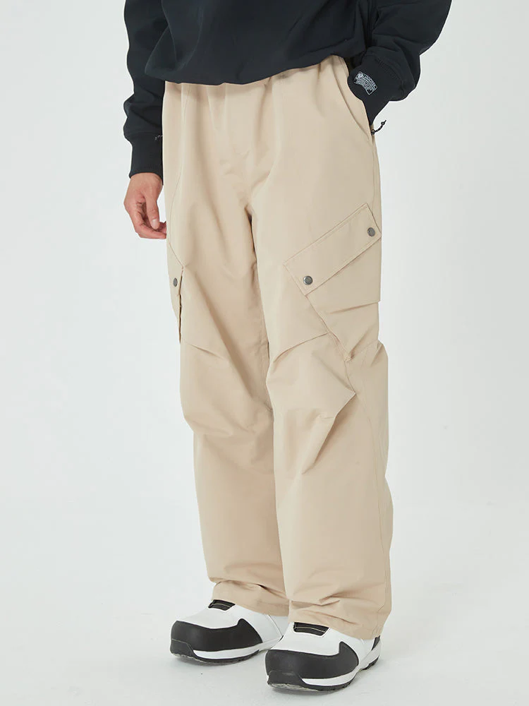 Men's Mountain Chill Swag Cargo Pockets Baggy Snow Pants - Image 11