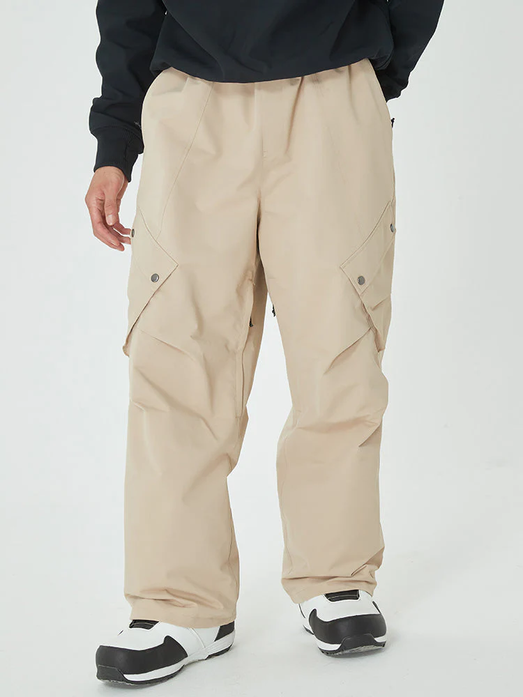 Men's Mountain Chill Swag Cargo Pockets Baggy Snow Pants - Image 12