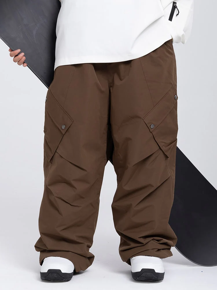 Men's Mountain Chill Swag Cargo Pockets Baggy Snow Pants - Image 2
