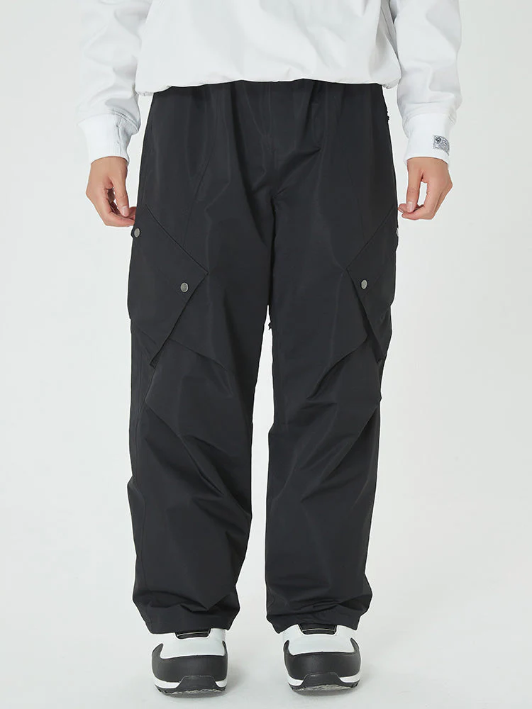 Men's Mountain Chill Swag Cargo Pockets Baggy Snow Pants - Image 5
