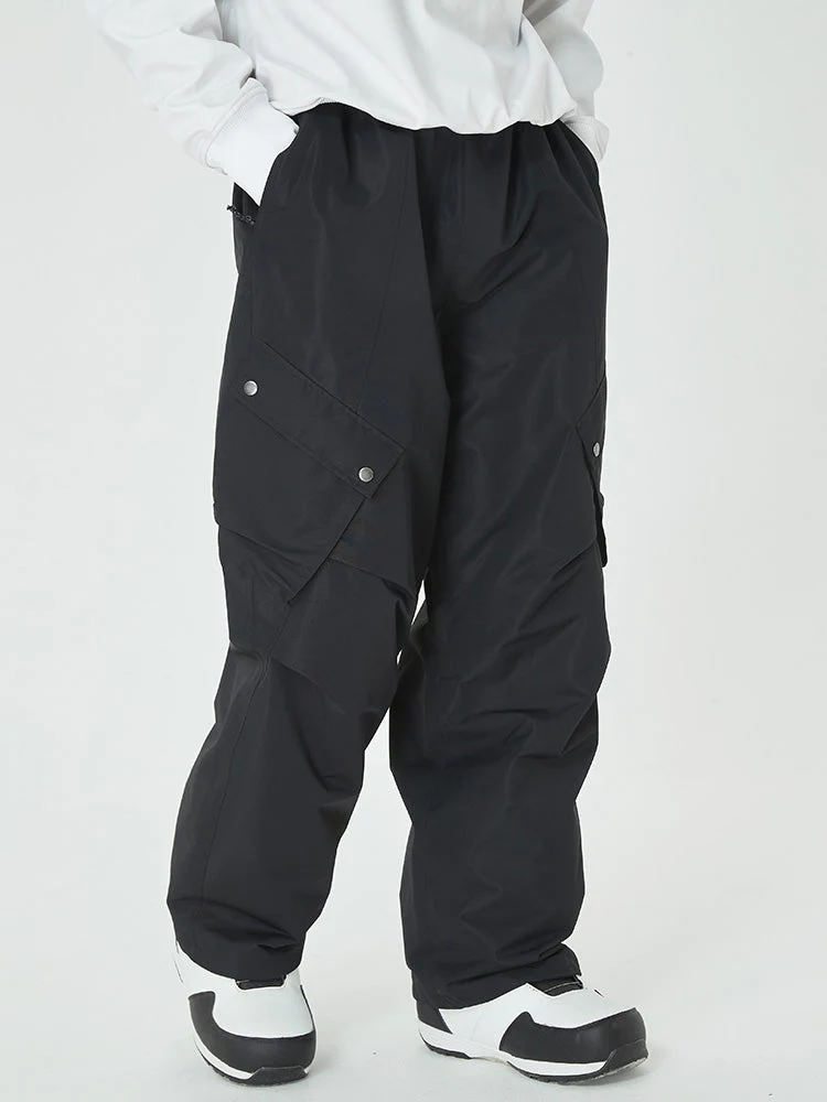 Men's Mountain Chill Swag Cargo Pockets Baggy Snow Pants - Image 6