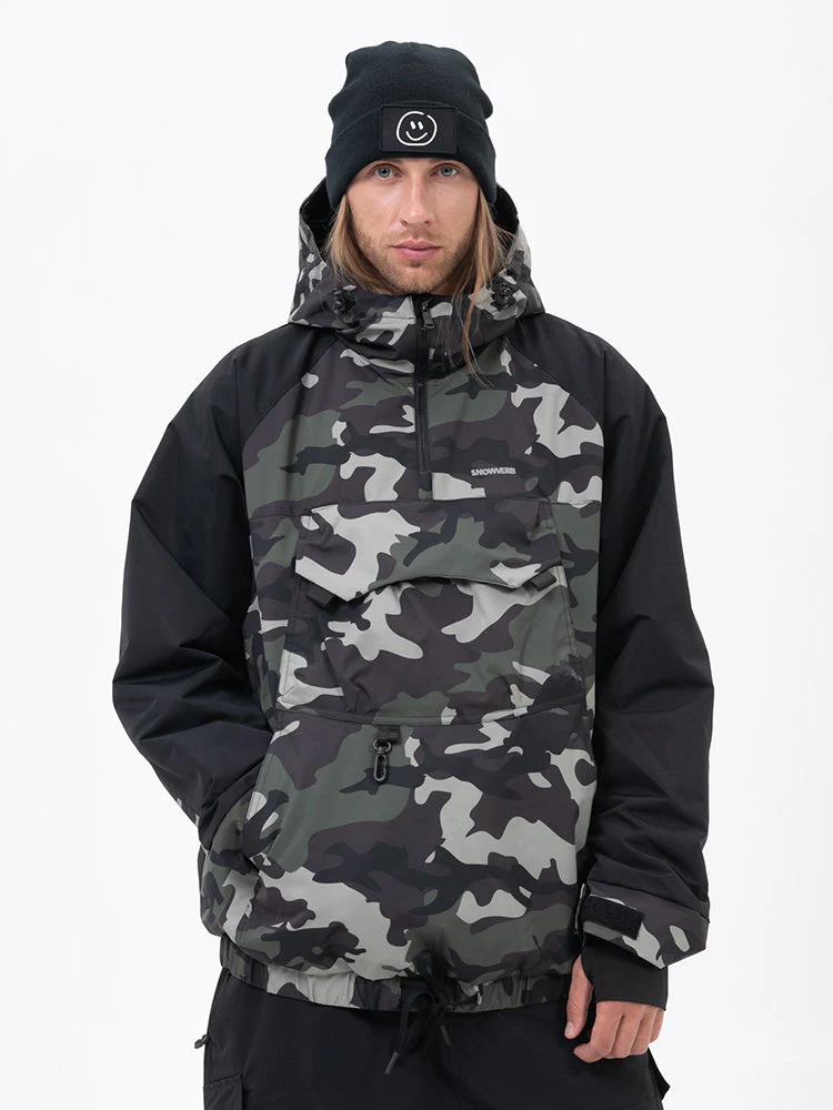 Men's Mountain Freestyle Cargo Pocket Bomber Camo Snowboard Jacket - Image 2