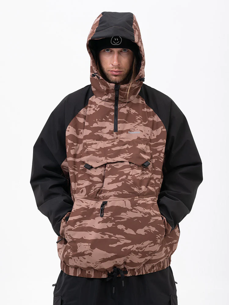 Men's Mountain Freestyle Cargo Pocket Bomber Camo Snowboard Jacket - Image 5