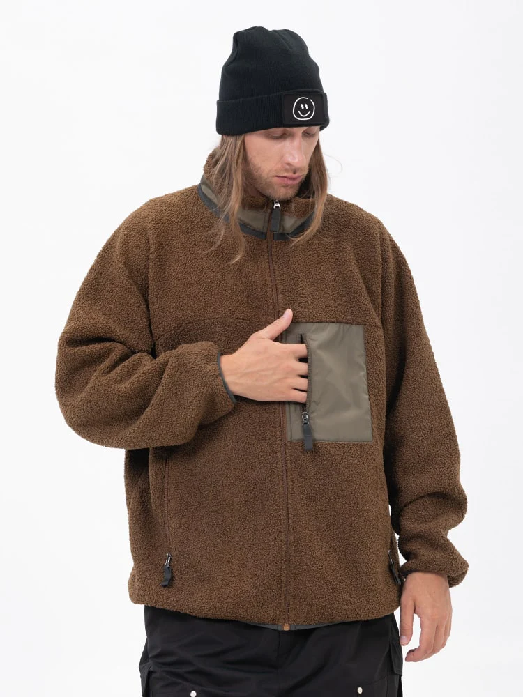 Men's Mountain-Ready Faux Sherpa Adventure Full-Zip Warm Fleece Jacket - Image 5