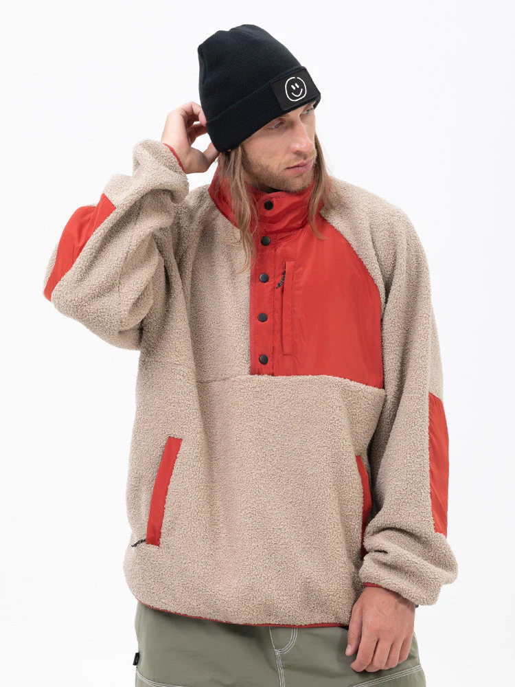 Men's Mountain-Ready Faux Sherpa Adventure Pullover Warm Fleece Sweater - Image 3
