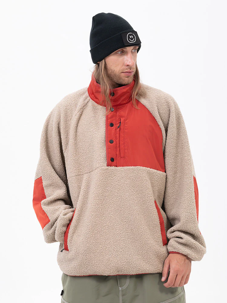 Men's Mountain-Ready Faux Sherpa Adventure Pullover Warm Fleece Sweater - Image 4