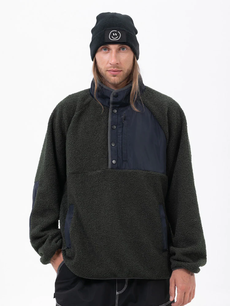 Men's Mountain-Ready Faux Sherpa Adventure Pullover Warm Fleece Sweater - Image 5