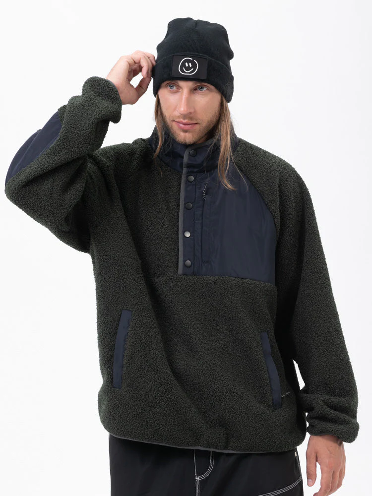 Men's Mountain-Ready Faux Sherpa Adventure Pullover Warm Fleece Sweater - Image 6