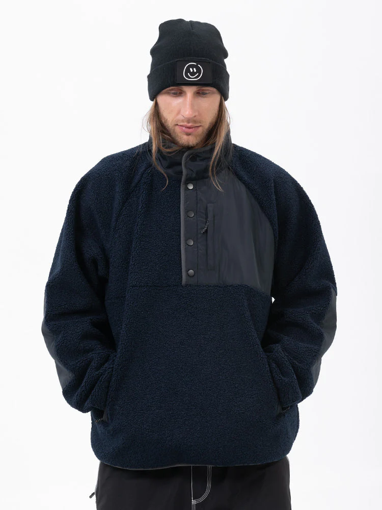 Men's Mountain-Ready Faux Sherpa Adventure Pullover Warm Fleece Sweater - Image 8