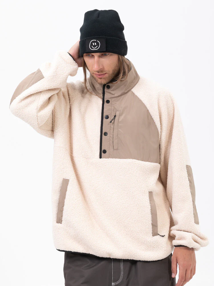 Men's Mountain-Ready Faux Sherpa Adventure Pullover Warm Fleece Sweater - Image 9