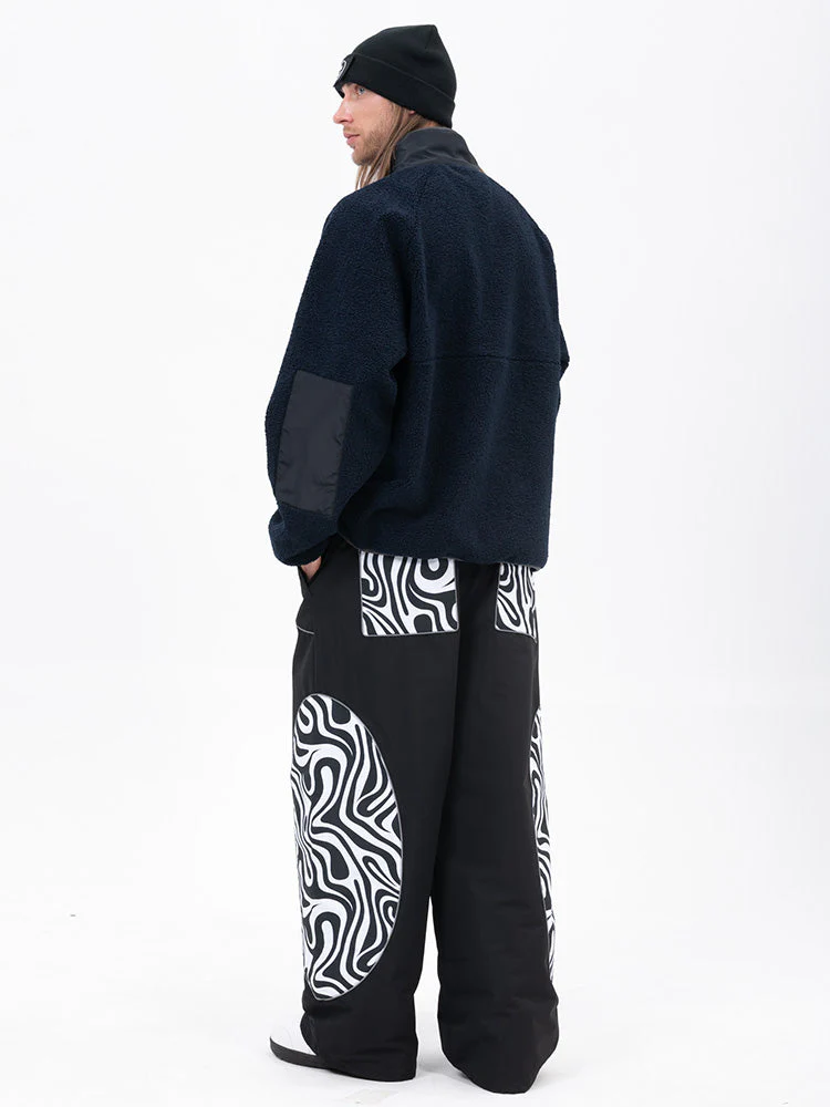 Men's Mountain-Ready Faux Sherpa Fleece Pullover & Swaggy Reflective Cargo Snow Pants - Image 11