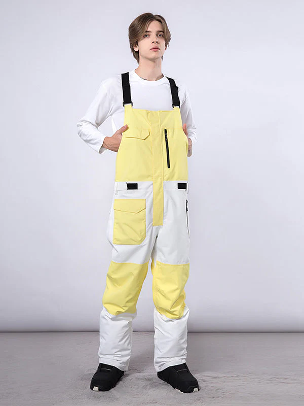 Men's Mutu Snow Winter Moment Block Snow Bibs Pants - Image 7