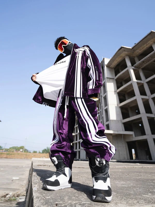 Men's North White Velvet Snow Jacket & Pants Set - Image 4