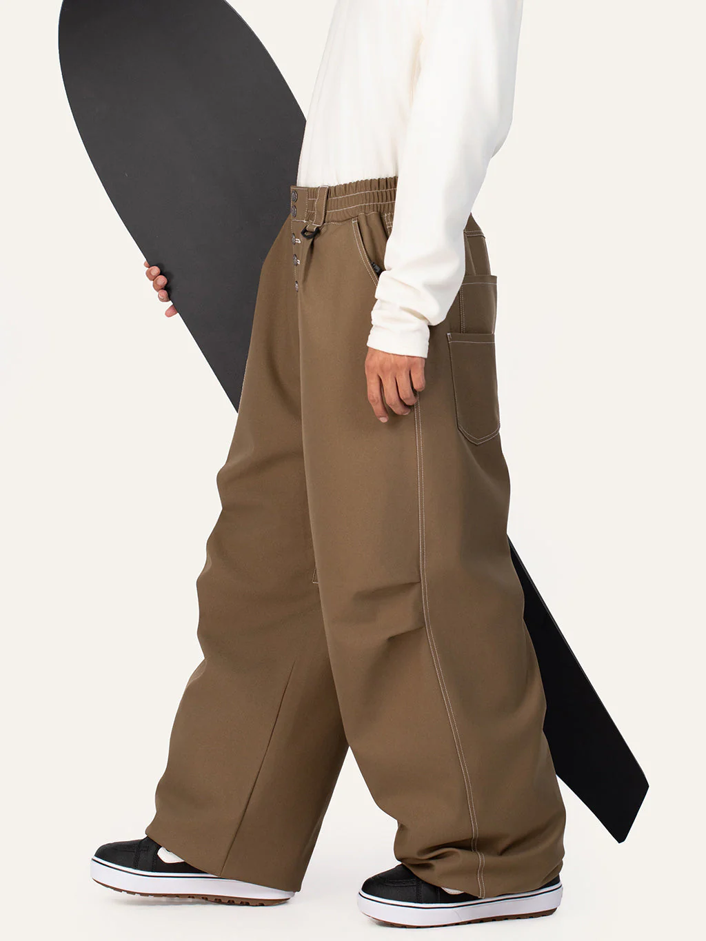 Men's Raw Utility Rivet Workwear Denim Snow Pants – Double Back Pocket Oversized Fit - Image 14