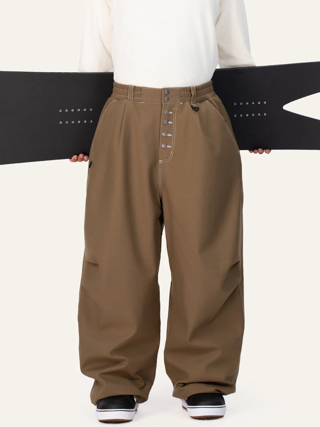 Men's Raw Utility Rivet Workwear Denim Snow Pants – Double Back Pocket Oversized Fit - Image 15