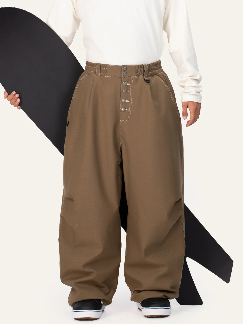 Men's Raw Utility Rivet Workwear Denim Snow Pants – Double Back Pocket Oversized Fit - Image 16