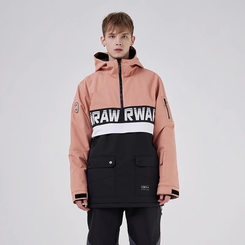Men's RAWRWAR Powershot Cargo Half Zipper Snow Jacket with Removable Hem - Image 3