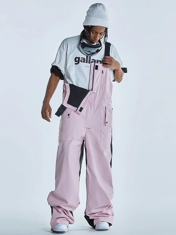 Men's RenChill Pink & Black Harmony Winter Adventure Snow Bibs - Image 4