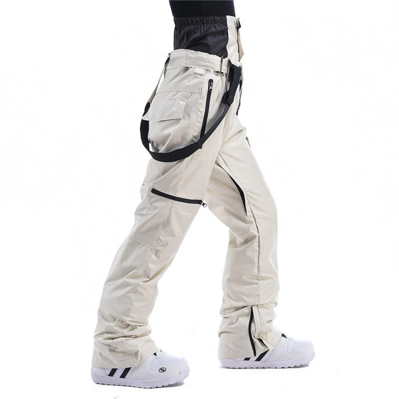 Men's RIIVIYELE Winter Sky Mountain Snow Pants Ski Bibs - Image 4
