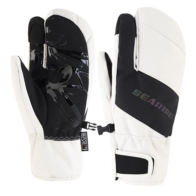 Men's Searipe Competitor Leather Kevlar Palm Snowboard Ski Gloves - Image 5