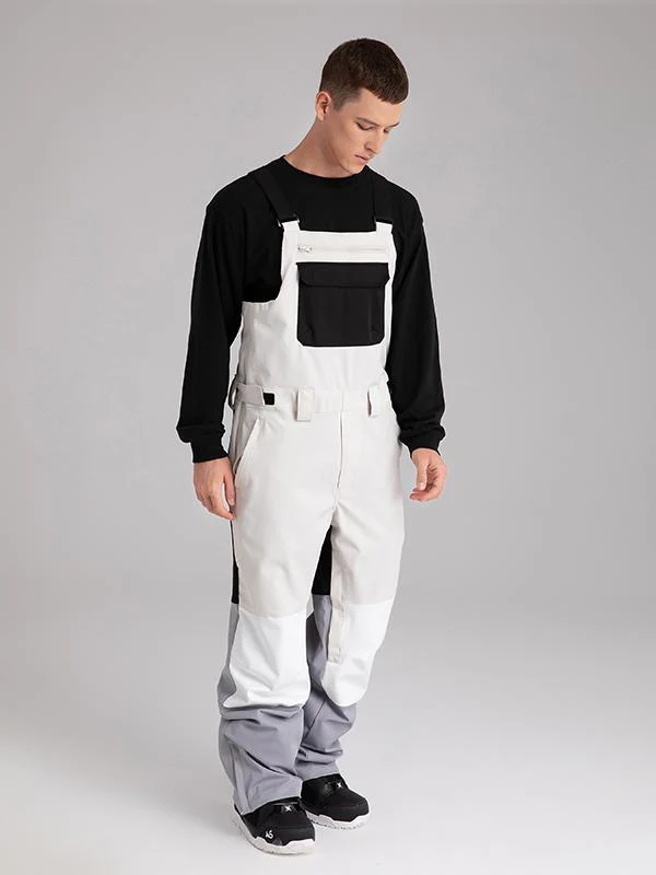Men's Searipe Mountain Discover Colorblock Snowboard Pants Coverall Bibs - Image 10