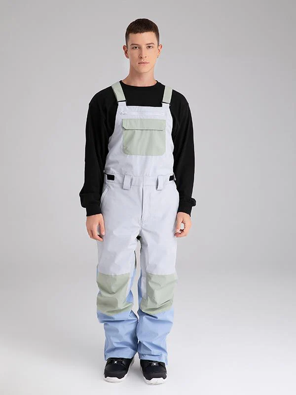 Men's Searipe Mountain Discover Colorblock Snowboard Pants Coverall Bibs - Image 3