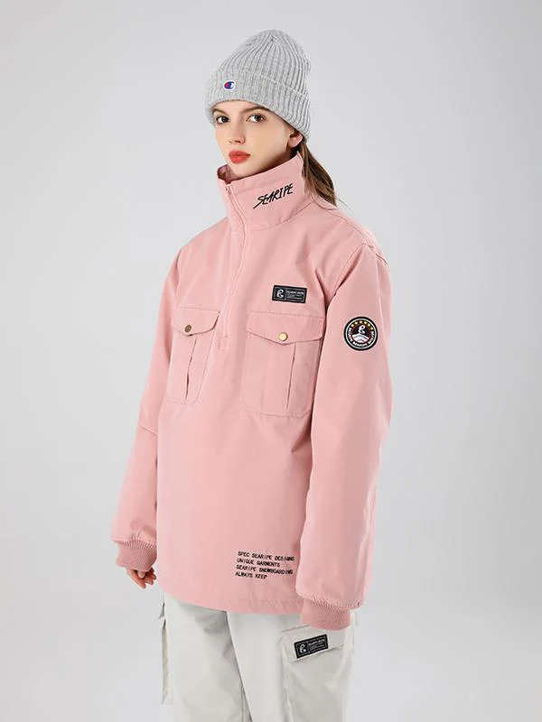 Men's Searipe Waste Land Half Zip Cargo Snow Jacket - Image 10