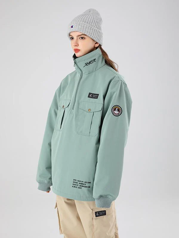 Men's Searipe Waste Land Half Zip Cargo Snow Jacket - Image 2